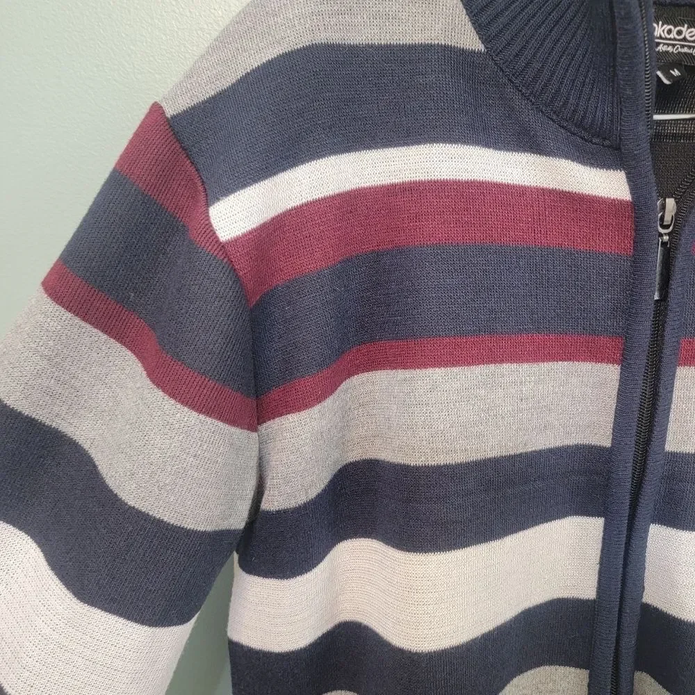 Akademiks Mens Stripe Casual Sweater Cardigan Size Medium‎
